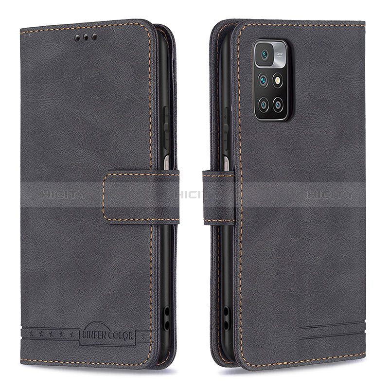 Funda de Cuero Cartera con Soporte Carcasa B05F para Xiaomi Redmi Note 11 4G (2021) Negro