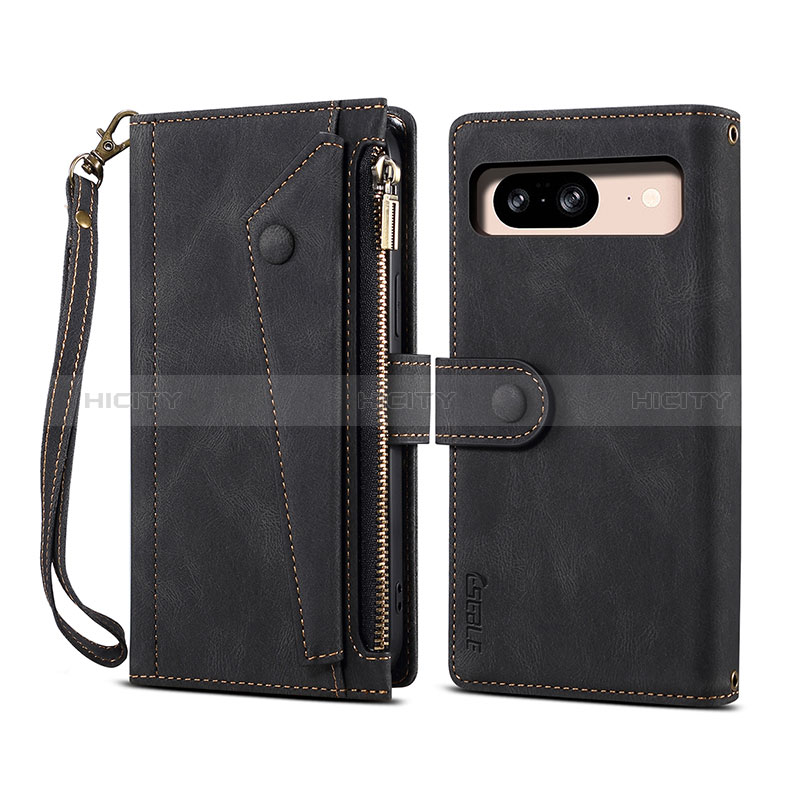 Funda de Cuero Cartera con Soporte Carcasa B05S para Google Pixel 8 5G Negro