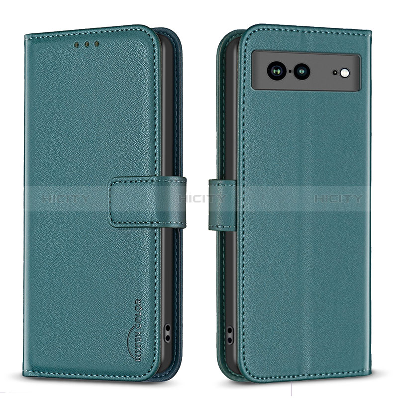 Funda de Cuero Cartera con Soporte Carcasa B06F para Google Pixel 7a 5G Verde