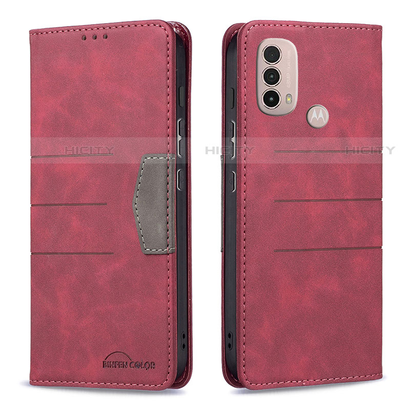 Funda de Cuero Cartera con Soporte Carcasa B06F para Motorola Moto E30