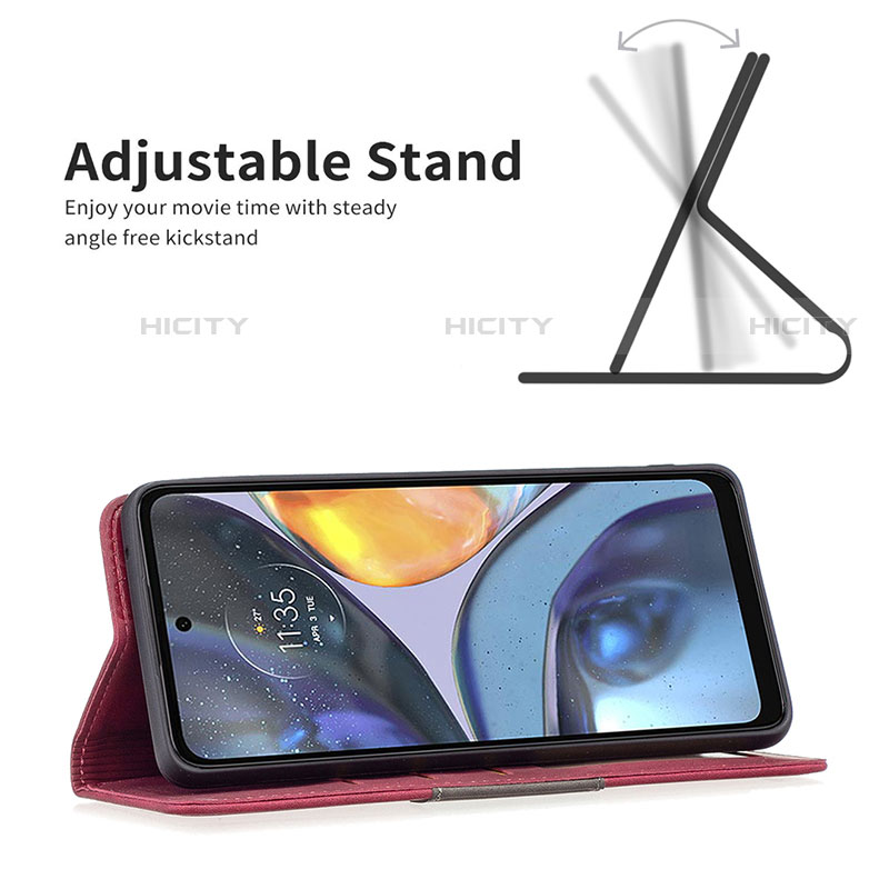 Funda de Cuero Cartera con Soporte Carcasa B06F para Motorola Moto G22