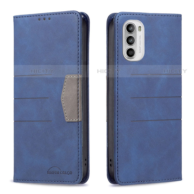 Funda de Cuero Cartera con Soporte Carcasa B06F para Motorola MOTO G52