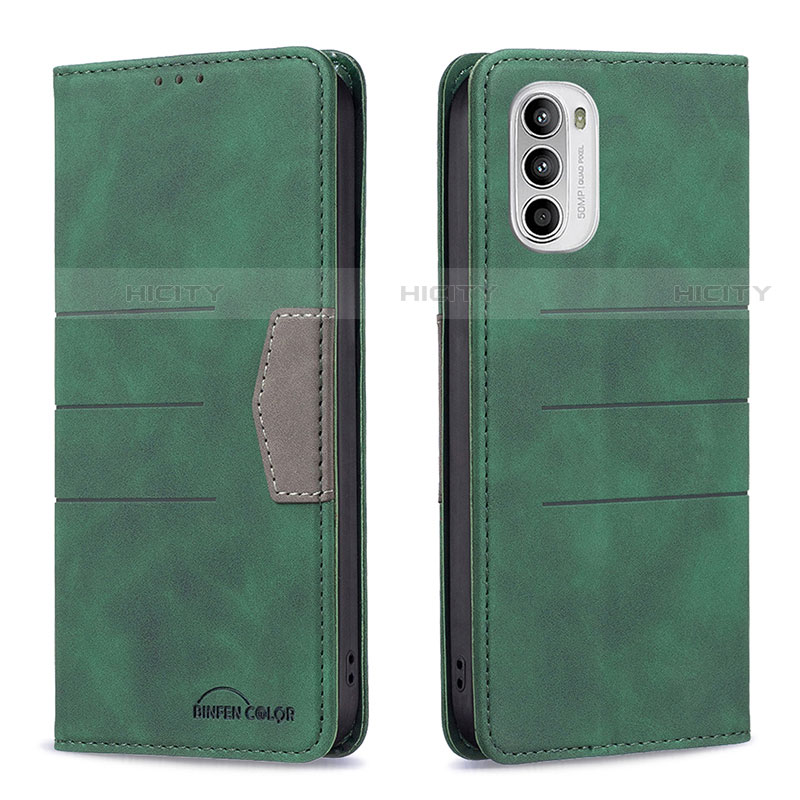 Funda de Cuero Cartera con Soporte Carcasa B06F para Motorola MOTO G52