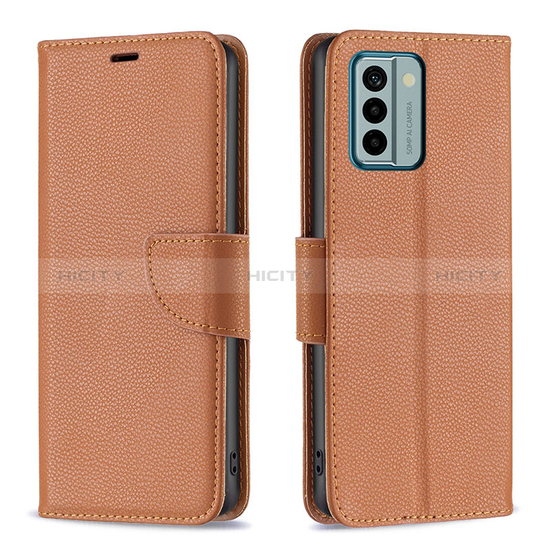 Funda de Cuero Cartera con Soporte Carcasa B06F para Nokia G22 Marron