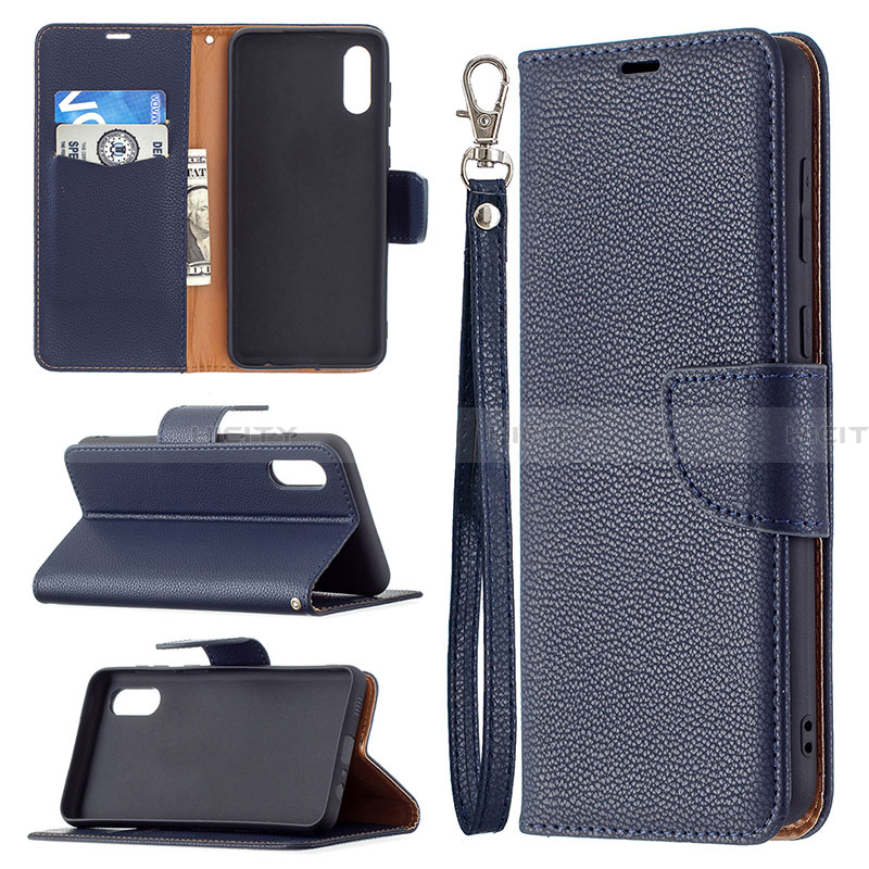 Funda de Cuero Cartera con Soporte Carcasa B06F para Samsung Galaxy A02