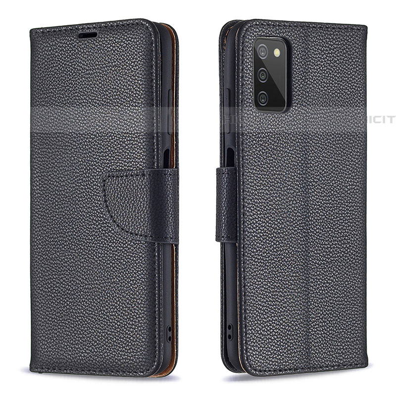 Funda de Cuero Cartera con Soporte Carcasa B06F para Samsung Galaxy A03s Negro