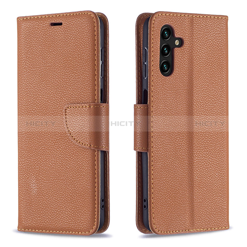 Funda de Cuero Cartera con Soporte Carcasa B06F para Samsung Galaxy A04s Marron