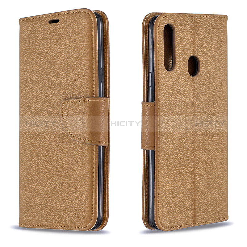 Funda de Cuero Cartera con Soporte Carcasa B06F para Samsung Galaxy A20s Marron