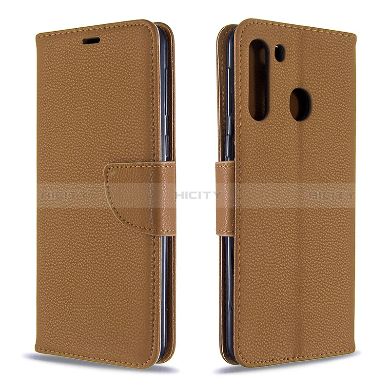 Funda de Cuero Cartera con Soporte Carcasa B06F para Samsung Galaxy A21