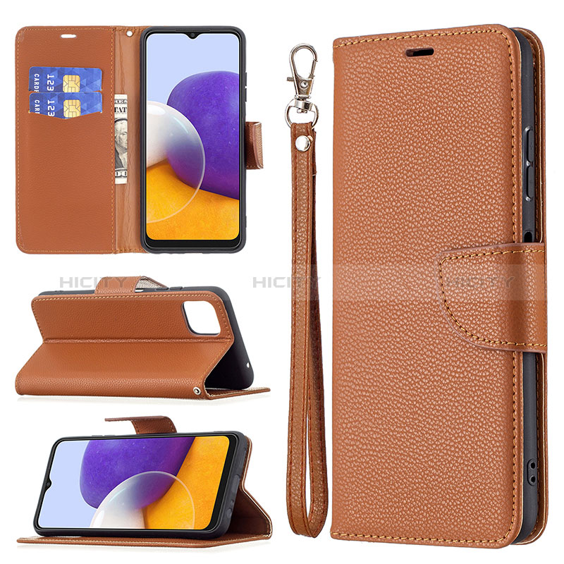 Funda de Cuero Cartera con Soporte Carcasa B06F para Samsung Galaxy A22s 5G