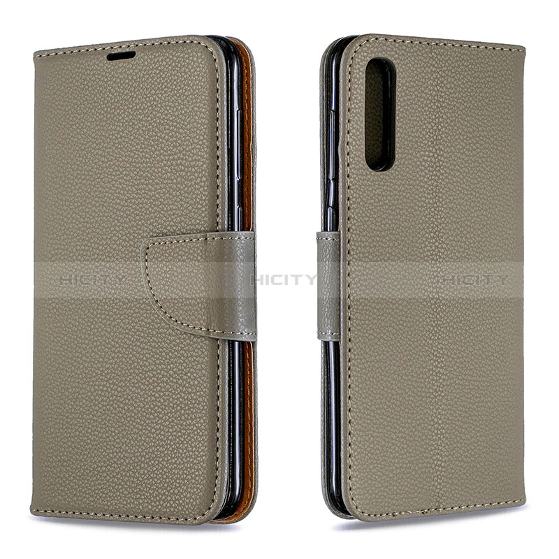 Funda de Cuero Cartera con Soporte Carcasa B06F para Samsung Galaxy A30S Gris