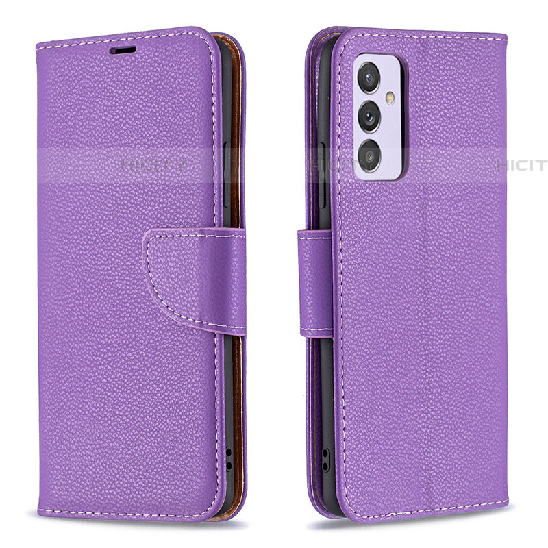 Funda de Cuero Cartera con Soporte Carcasa B06F para Samsung Galaxy A34 5G Morado