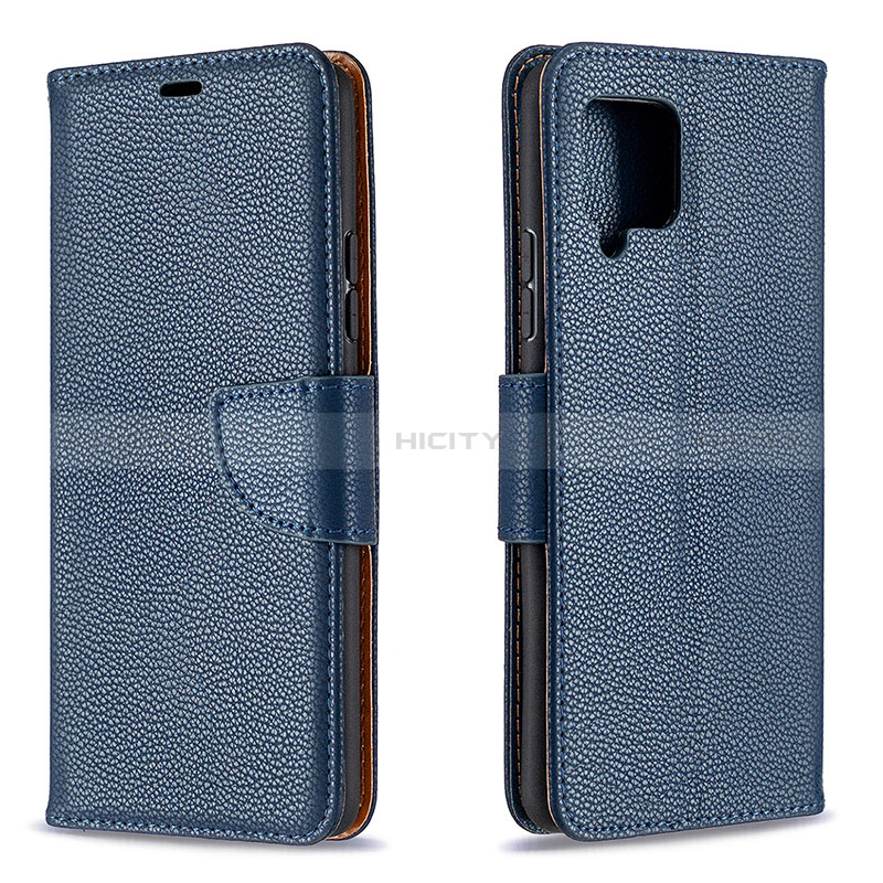 Funda de Cuero Cartera con Soporte Carcasa B06F para Samsung Galaxy A42 5G Azul