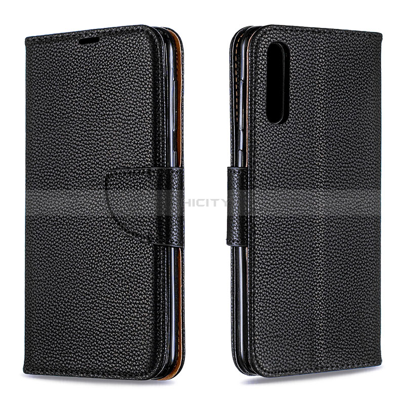 Funda de Cuero Cartera con Soporte Carcasa B06F para Samsung Galaxy A50 Negro