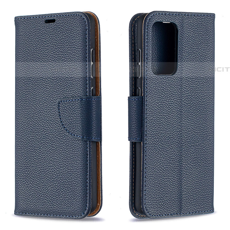 Funda de Cuero Cartera con Soporte Carcasa B06F para Samsung Galaxy A52 4G Azul