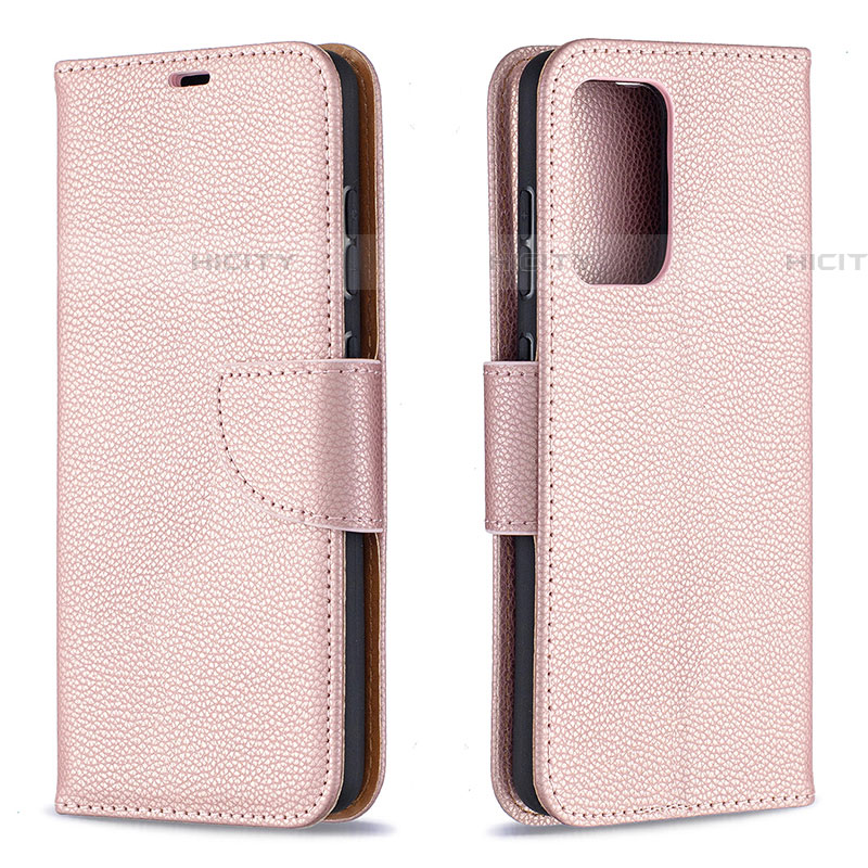 Funda de Cuero Cartera con Soporte Carcasa B06F para Samsung Galaxy A52 4G Oro Rosa