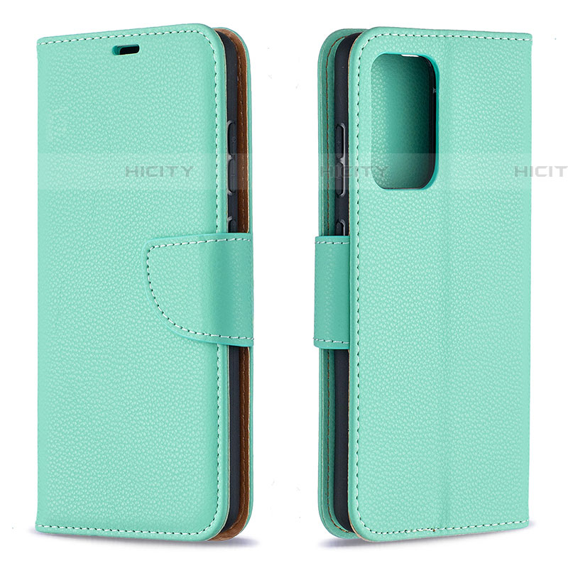 Funda de Cuero Cartera con Soporte Carcasa B06F para Samsung Galaxy A52 4G Verde