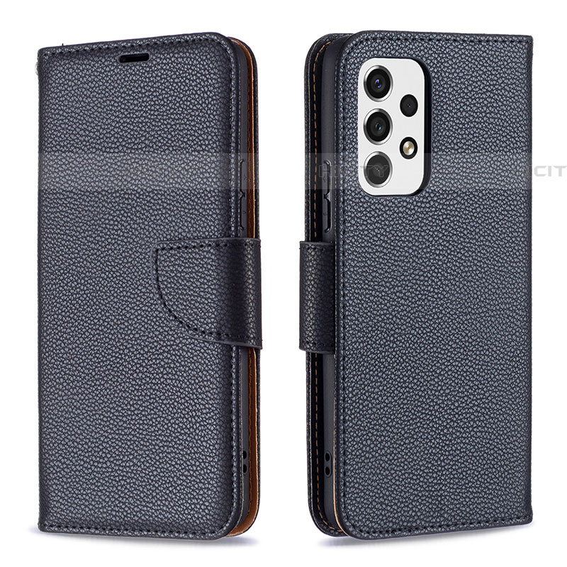 Funda de Cuero Cartera con Soporte Carcasa B06F para Samsung Galaxy A53 5G Negro