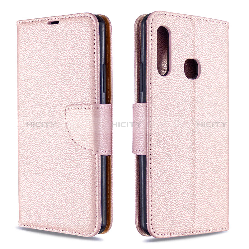 Funda de Cuero Cartera con Soporte Carcasa B06F para Samsung Galaxy A70E Oro Rosa