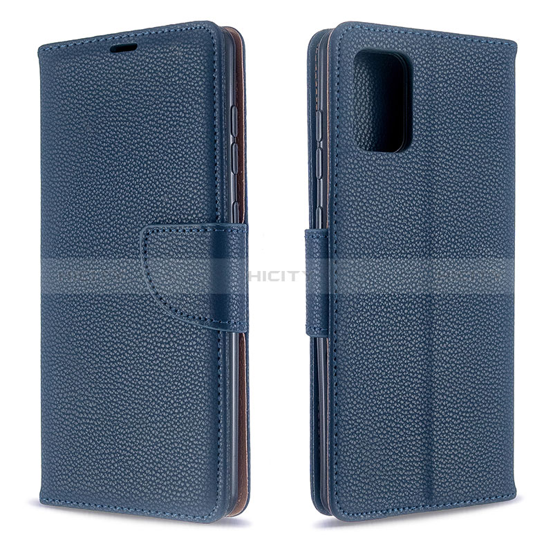 Funda de Cuero Cartera con Soporte Carcasa B06F para Samsung Galaxy A71 4G A715 Azul