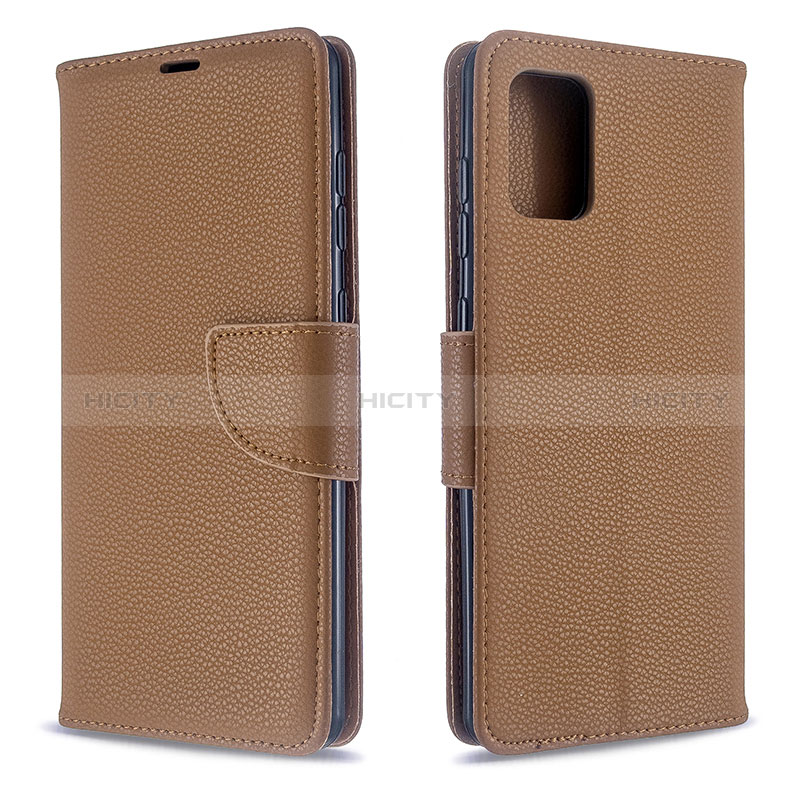 Funda de Cuero Cartera con Soporte Carcasa B06F para Samsung Galaxy A71 5G Marron