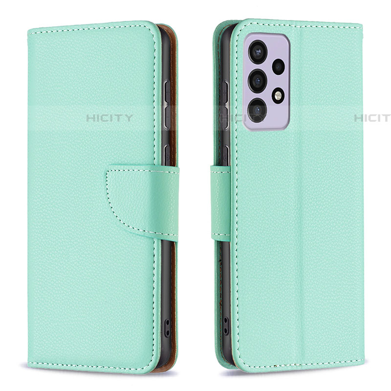 Funda de Cuero Cartera con Soporte Carcasa B06F para Samsung Galaxy A73 5G Verde