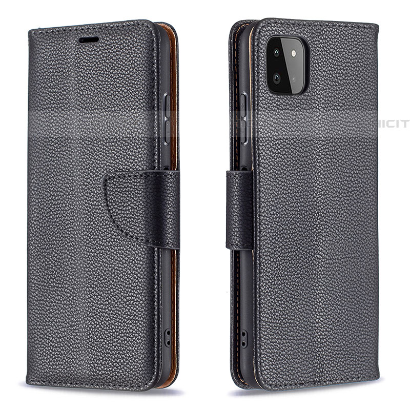 Funda de Cuero Cartera con Soporte Carcasa B06F para Samsung Galaxy F42 5G Negro