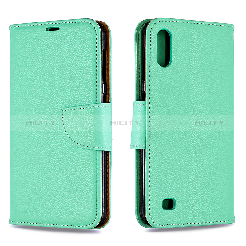 Funda de Cuero Cartera con Soporte Carcasa B06F para Samsung Galaxy M10 Verde