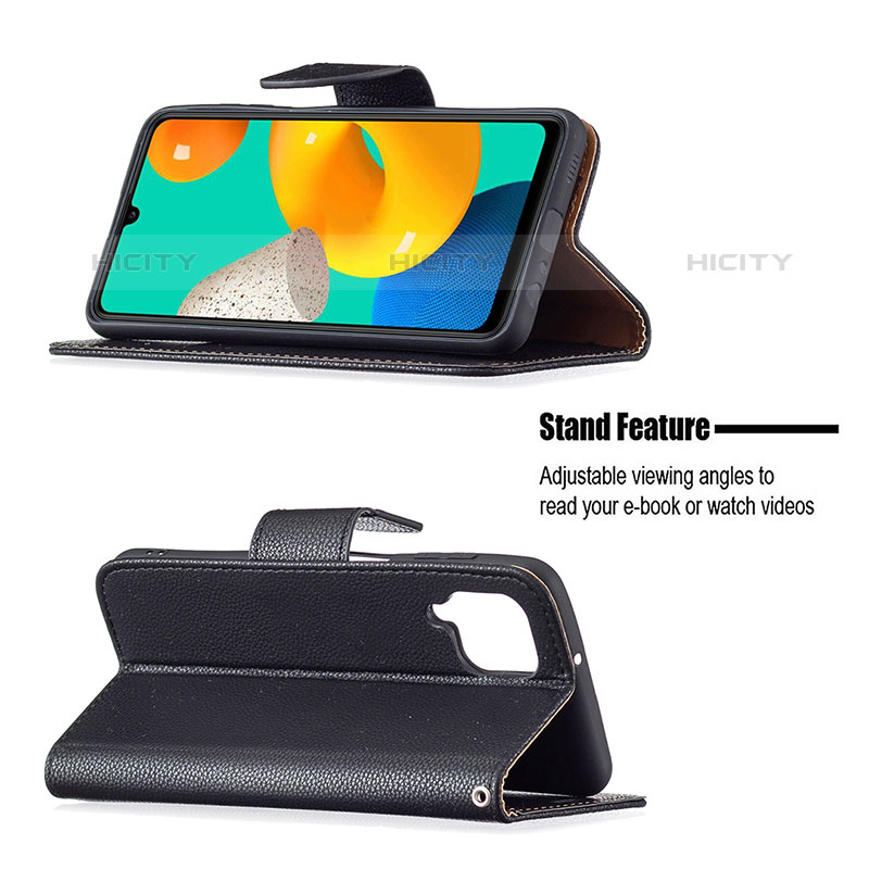 Funda de Cuero Cartera con Soporte Carcasa B06F para Samsung Galaxy M32 4G