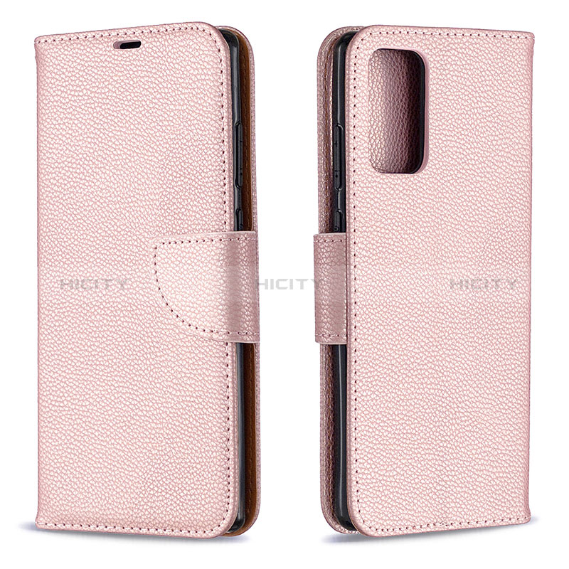 Funda de Cuero Cartera con Soporte Carcasa B06F para Samsung Galaxy Note 20 5G Oro Rosa