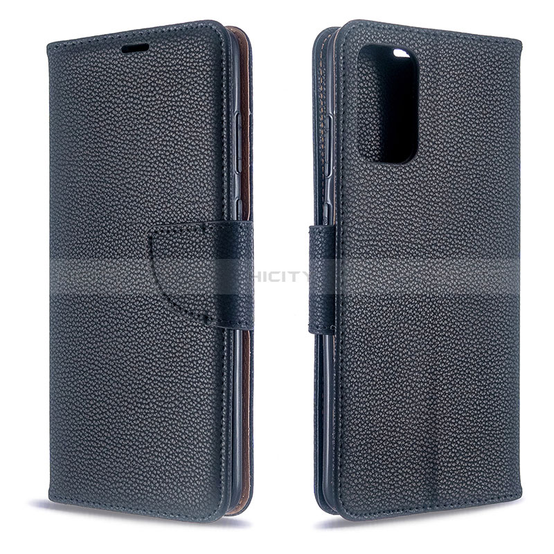 Funda de Cuero Cartera con Soporte Carcasa B06F para Samsung Galaxy S20 5G Negro