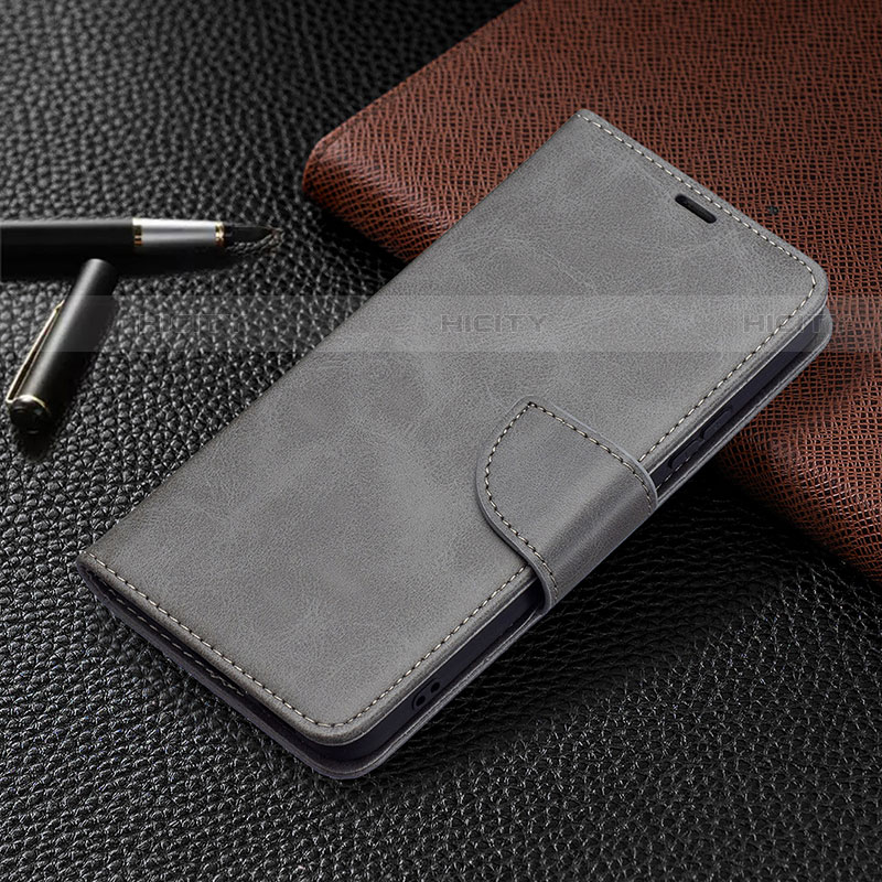 Funda de Cuero Cartera con Soporte Carcasa B06F para Samsung Galaxy S23 5G Gris