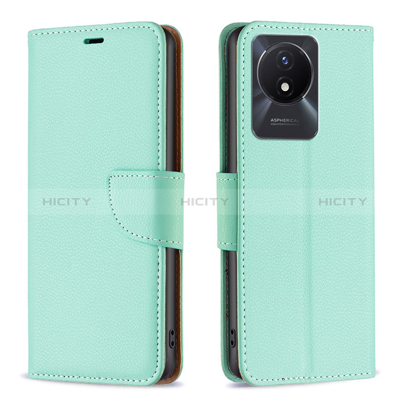 Funda de Cuero Cartera con Soporte Carcasa B06F para Vivo Y11 (2023) Verde