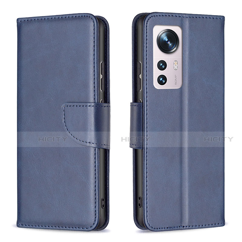 Funda de Cuero Cartera con Soporte Carcasa B06F para Xiaomi Mi 12 5G Azul