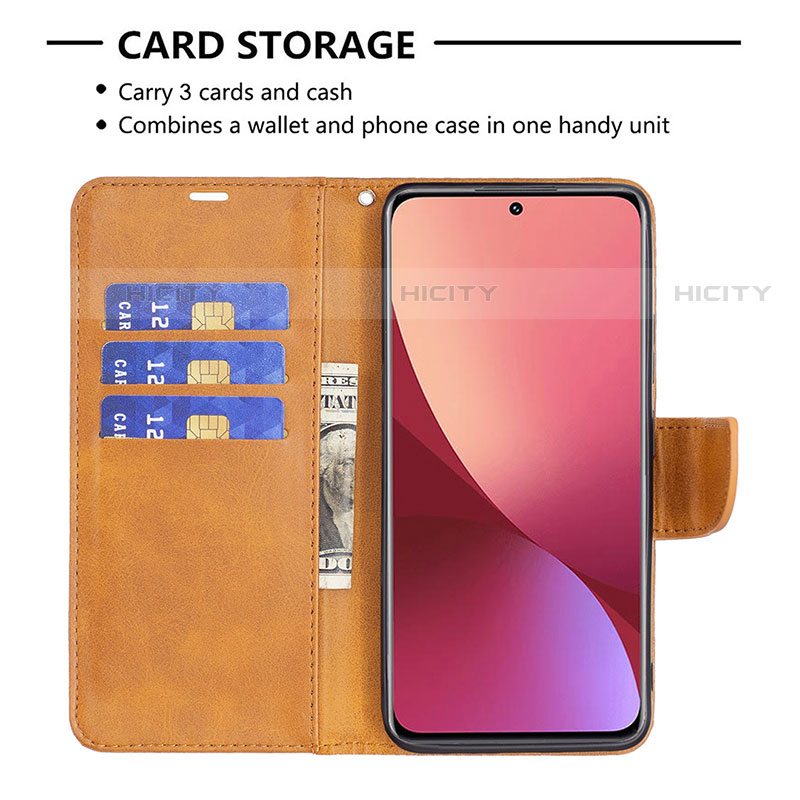 Funda de Cuero Cartera con Soporte Carcasa B06F para Xiaomi Mi 12 Pro 5G