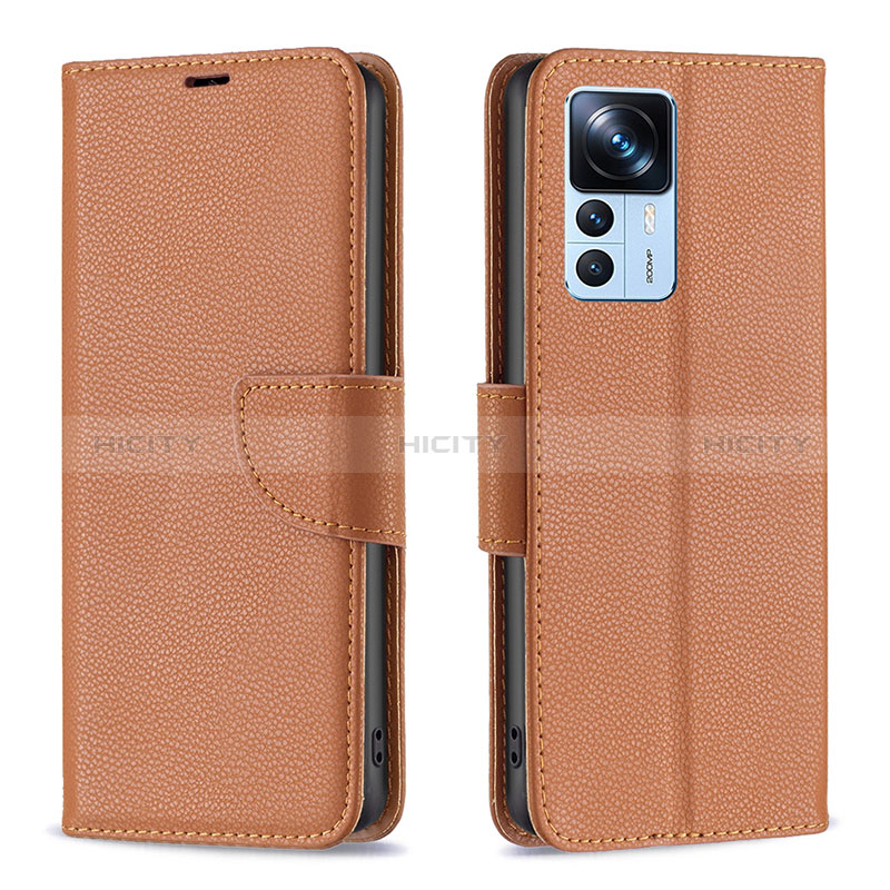 Funda de Cuero Cartera con Soporte Carcasa B06F para Xiaomi Mi 12T 5G Marron