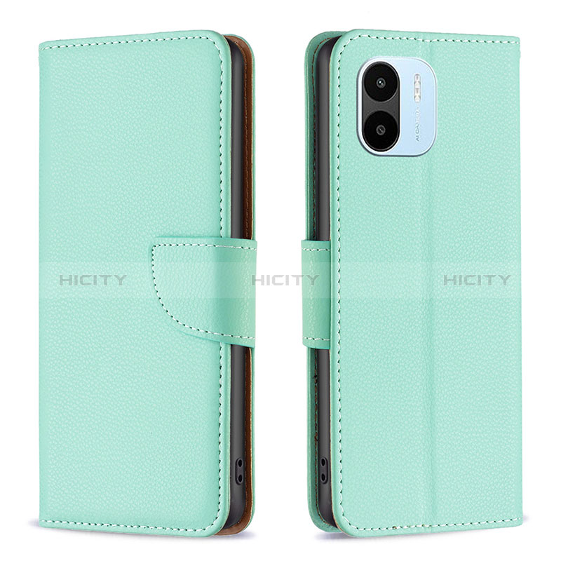 Funda de Cuero Cartera con Soporte Carcasa B06F para Xiaomi Poco C50 Verde