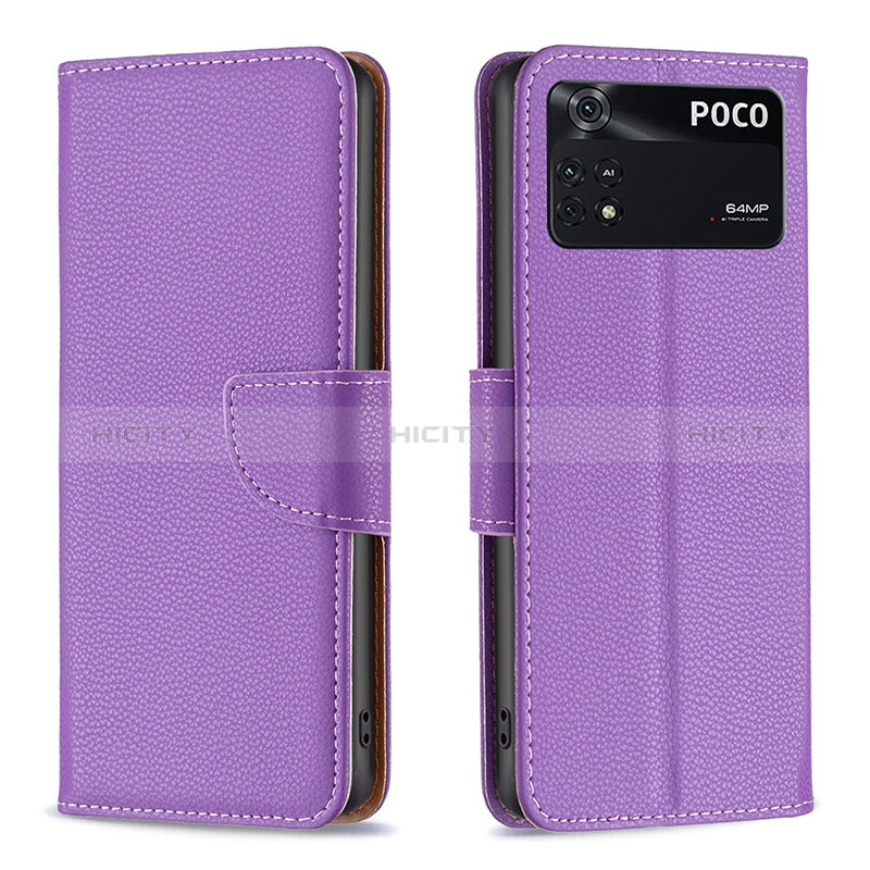 Funda de Cuero Cartera con Soporte Carcasa B06F para Xiaomi Poco M4 Pro 4G