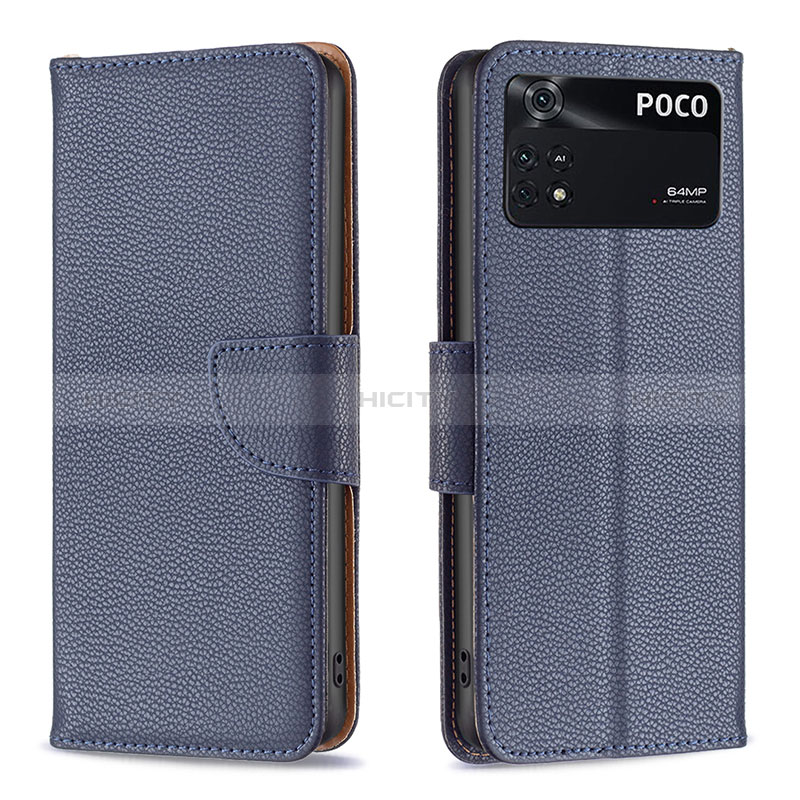 Funda de Cuero Cartera con Soporte Carcasa B06F para Xiaomi Poco M4 Pro 4G