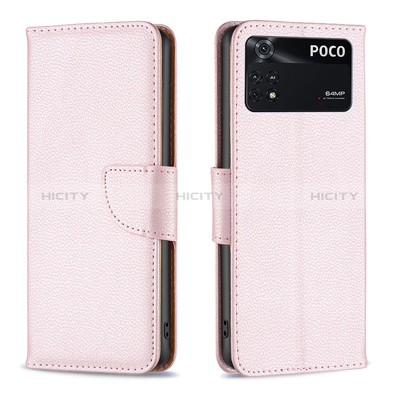 Funda de Cuero Cartera con Soporte Carcasa B06F para Xiaomi Poco M4 Pro 4G