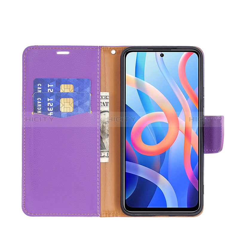 Funda de Cuero Cartera con Soporte Carcasa B06F para Xiaomi Poco M4 Pro 5G