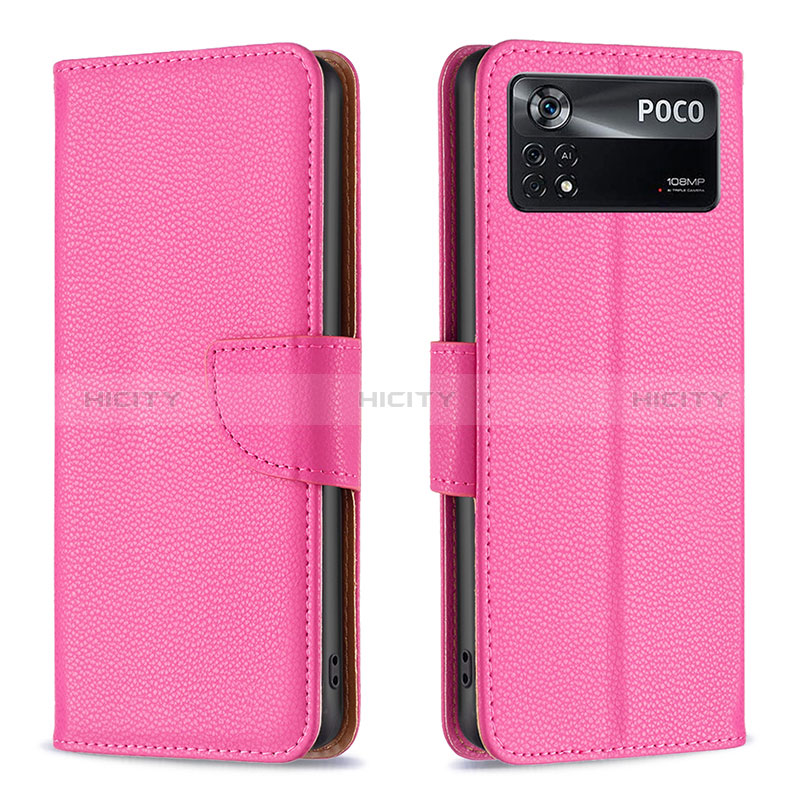 Funda de Cuero Cartera con Soporte Carcasa B06F para Xiaomi Poco X4 Pro 5G