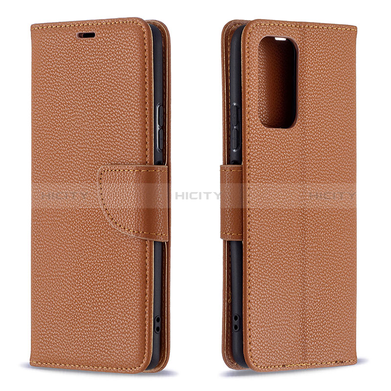 Funda de Cuero Cartera con Soporte Carcasa B06F para Xiaomi Redmi Note 10 Pro 4G Marron