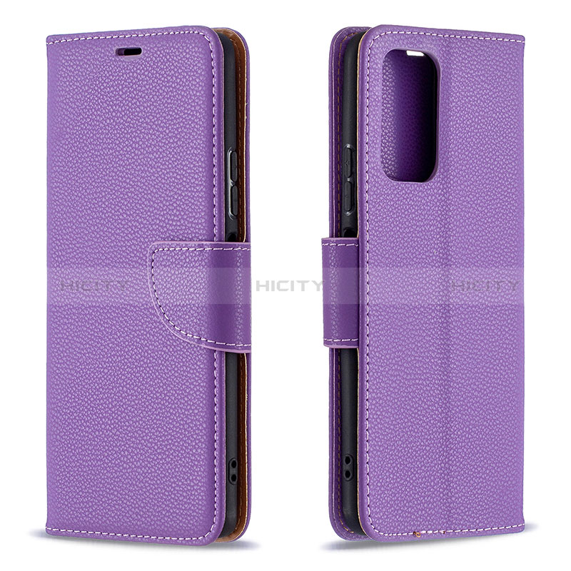 Funda de Cuero Cartera con Soporte Carcasa B06F para Xiaomi Redmi Note 10 Pro Max Morado