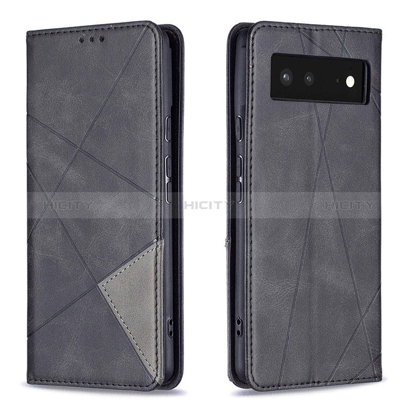 Funda de Cuero Cartera con Soporte Carcasa B07F para Google Pixel 6 5G Negro