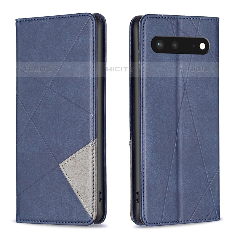 Funda de Cuero Cartera con Soporte Carcasa B07F para Google Pixel 7 5G Azul