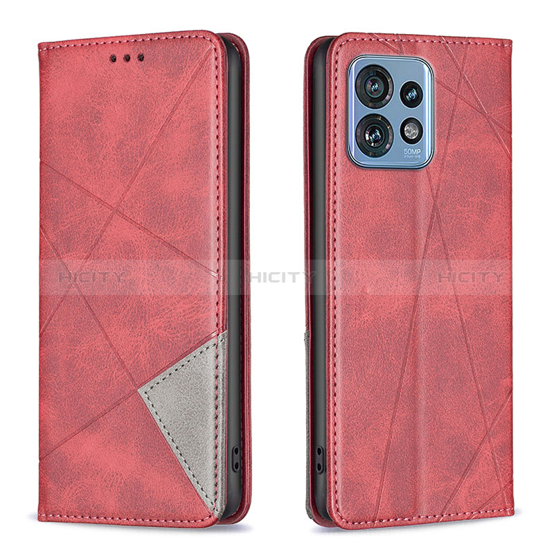 Funda de Cuero Cartera con Soporte Carcasa B07F para Motorola Moto Edge Plus (2023) 5G Rojo