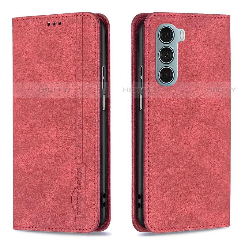 Funda de Cuero Cartera con Soporte Carcasa B07F para Motorola Moto Edge S30 5G Rojo