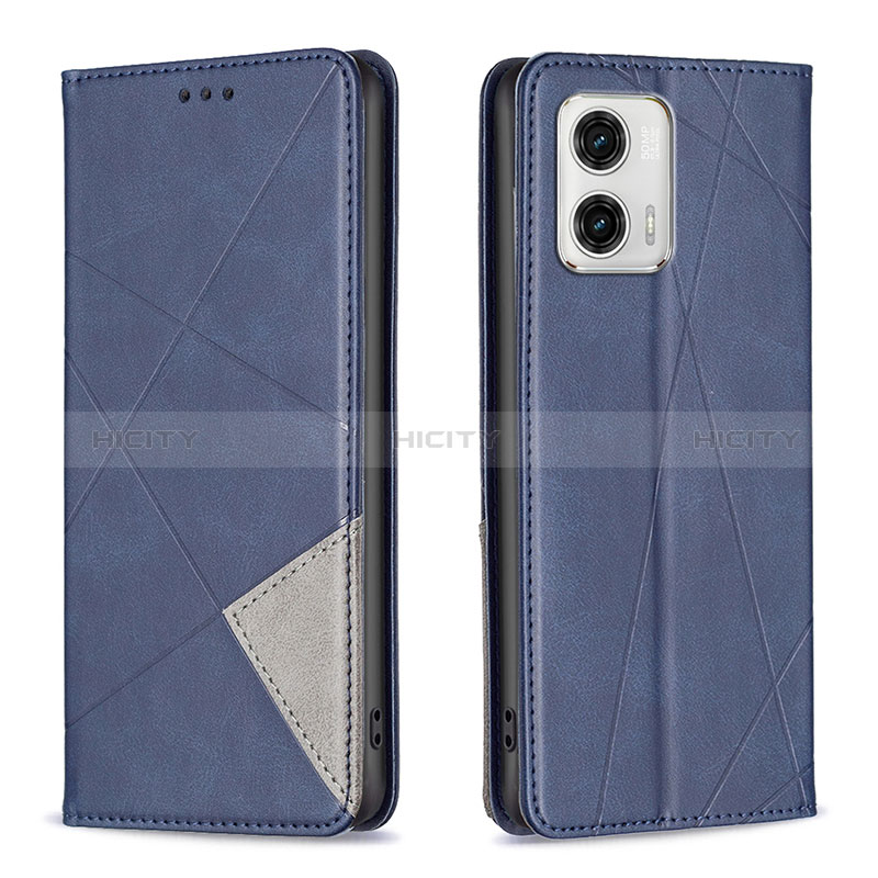 Funda de Cuero Cartera con Soporte Carcasa B07F para Motorola Moto G73 5G Azul