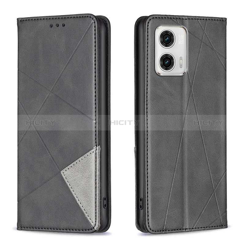 Funda de Cuero Cartera con Soporte Carcasa B07F para Motorola Moto G73 5G Negro